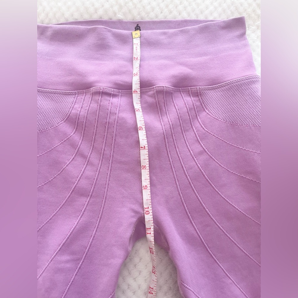 Free People FP Movement Essence High Waisted Leggings Pink Purple Rainbow M/L - Picture 8 of 9